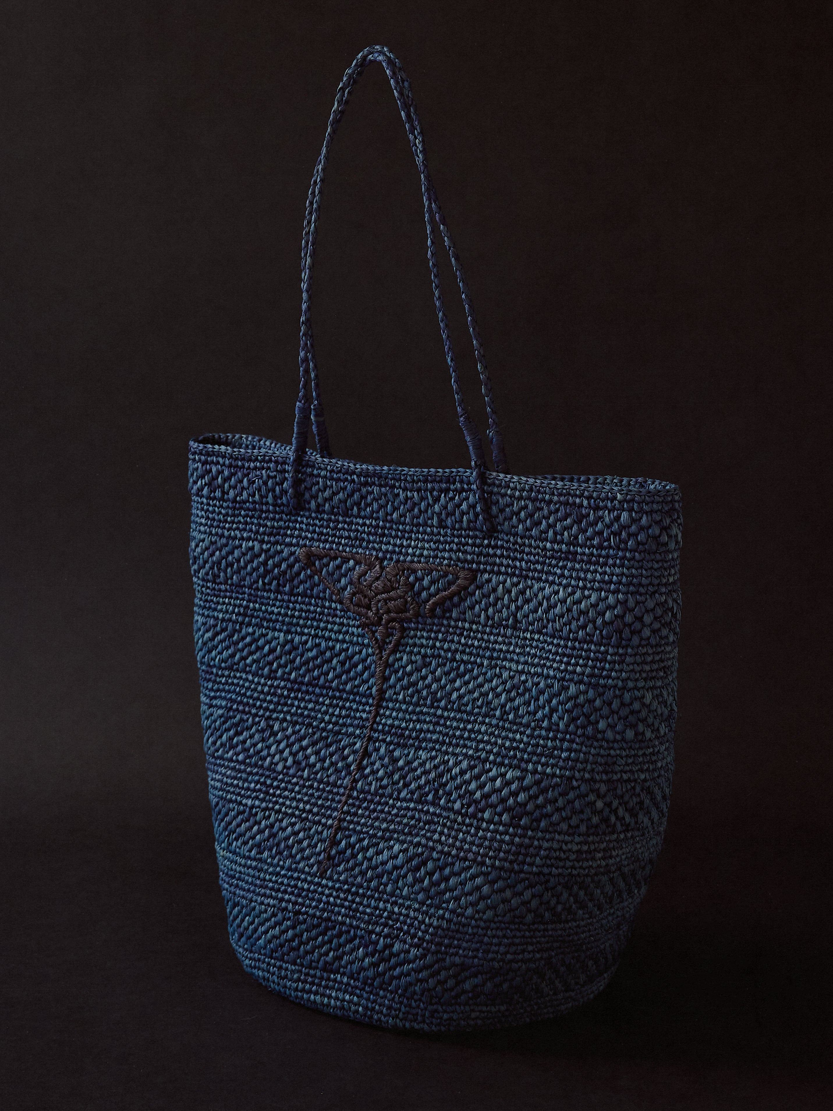 Phoebe's Blue Raffia Tote – EMILY DAWN LONG