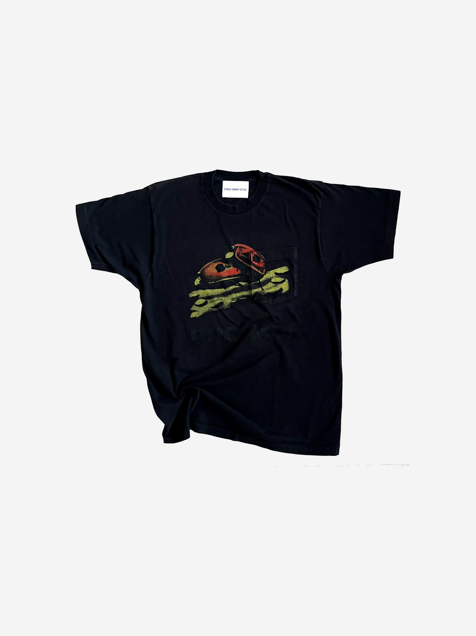 BUG ME - Vintage Tee Black with Pocket_M
