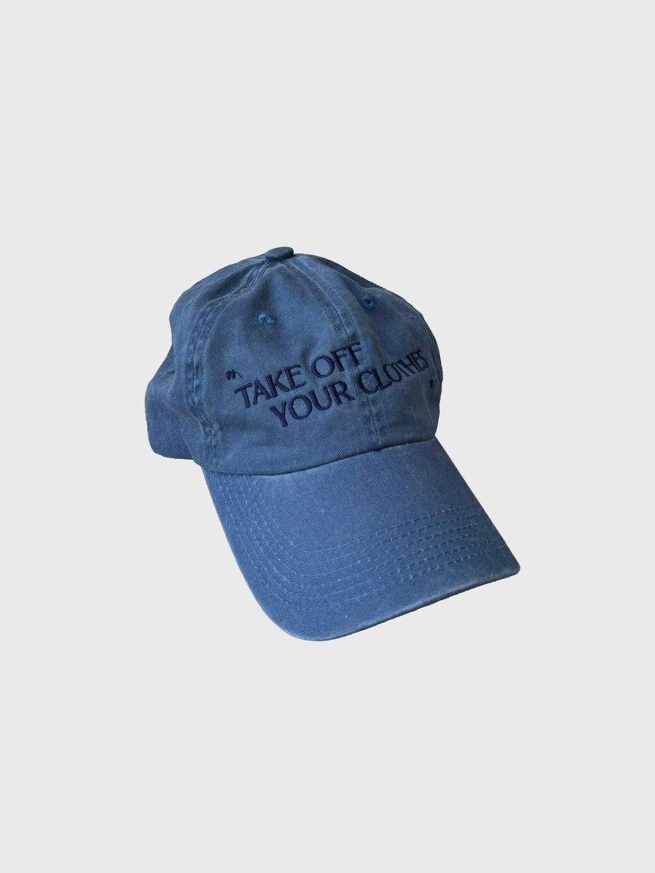 “TAKE OFF YOUR CLOTHES” HAT - Arcady Blue