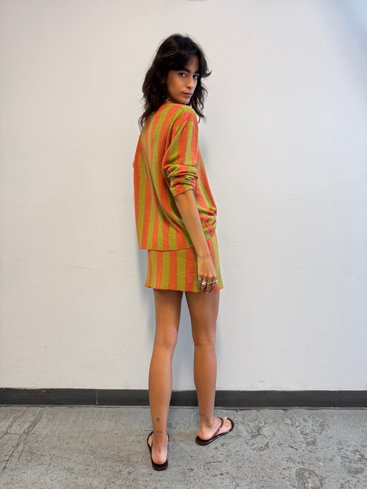 Carlington Stripe Shell - Silk + Linen