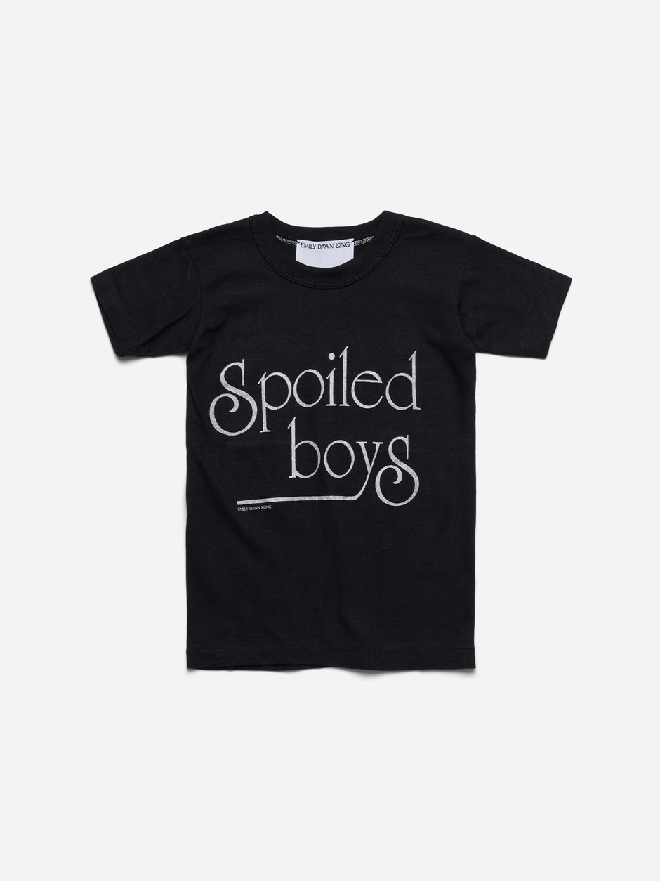 SPOILED BOYS - Black Baby Tee_XXS (u)