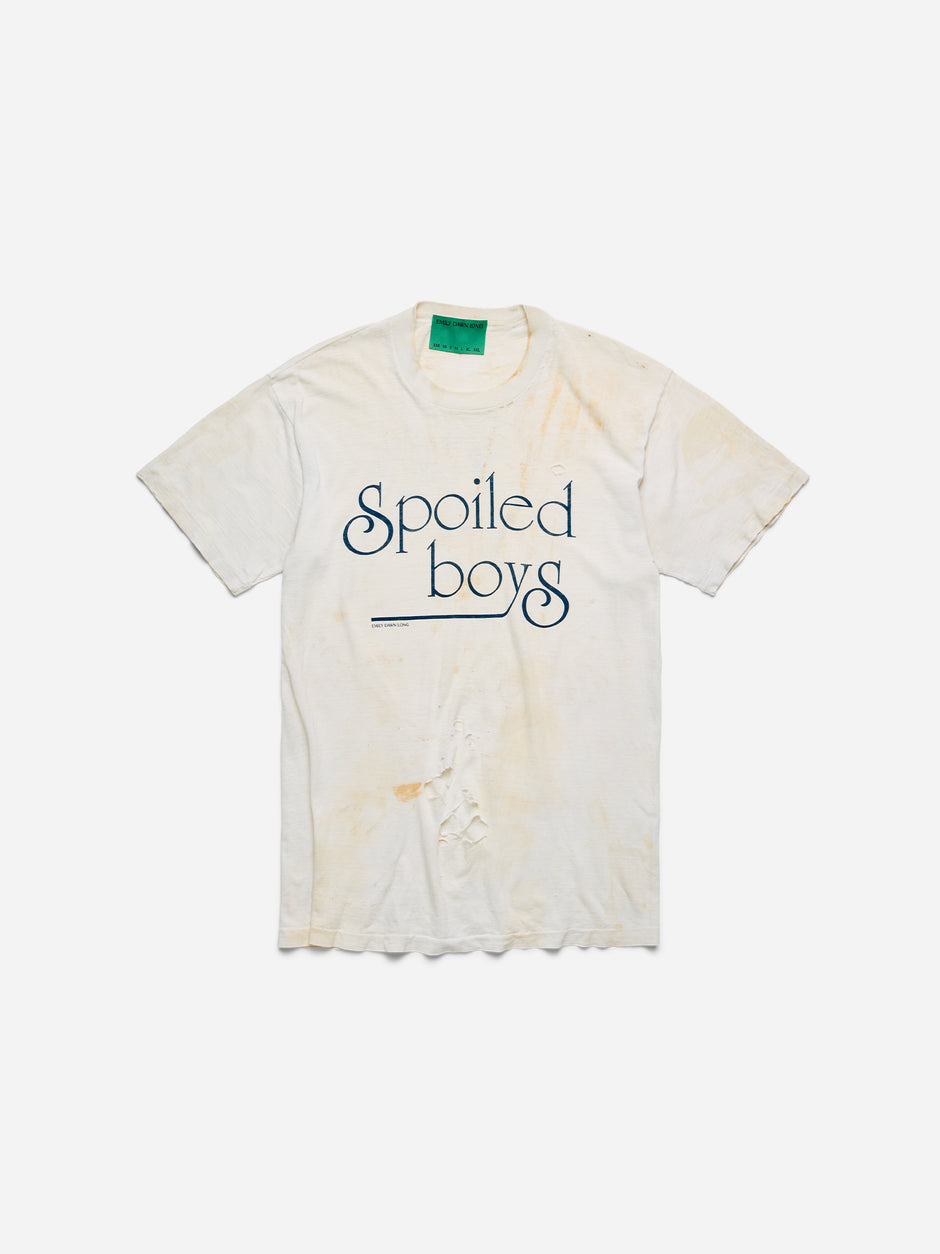 SPOILED BOYS - White Tee_Distressed_L (f)