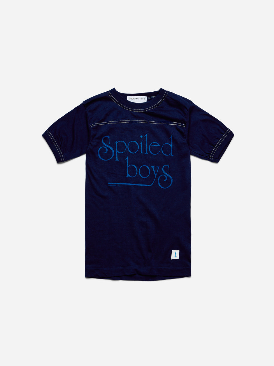SPOILED BOYS - Navy Varsity Tee_XXS (i)