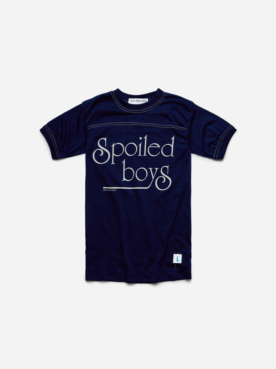SPOILED BOYS - Navy Varsity Tee_XS (r)