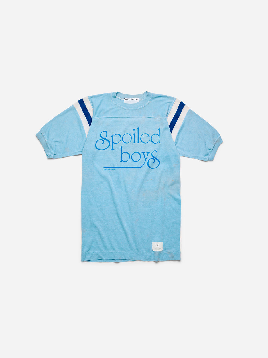 SPOILED BOYS - Light Blue Varsity Tee_S/M (qq)