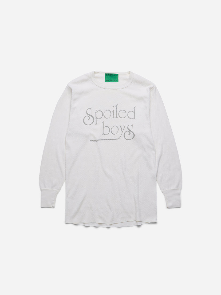 SPOILED BOYS - White Waffle Thermal_Silver_M/L (hh)