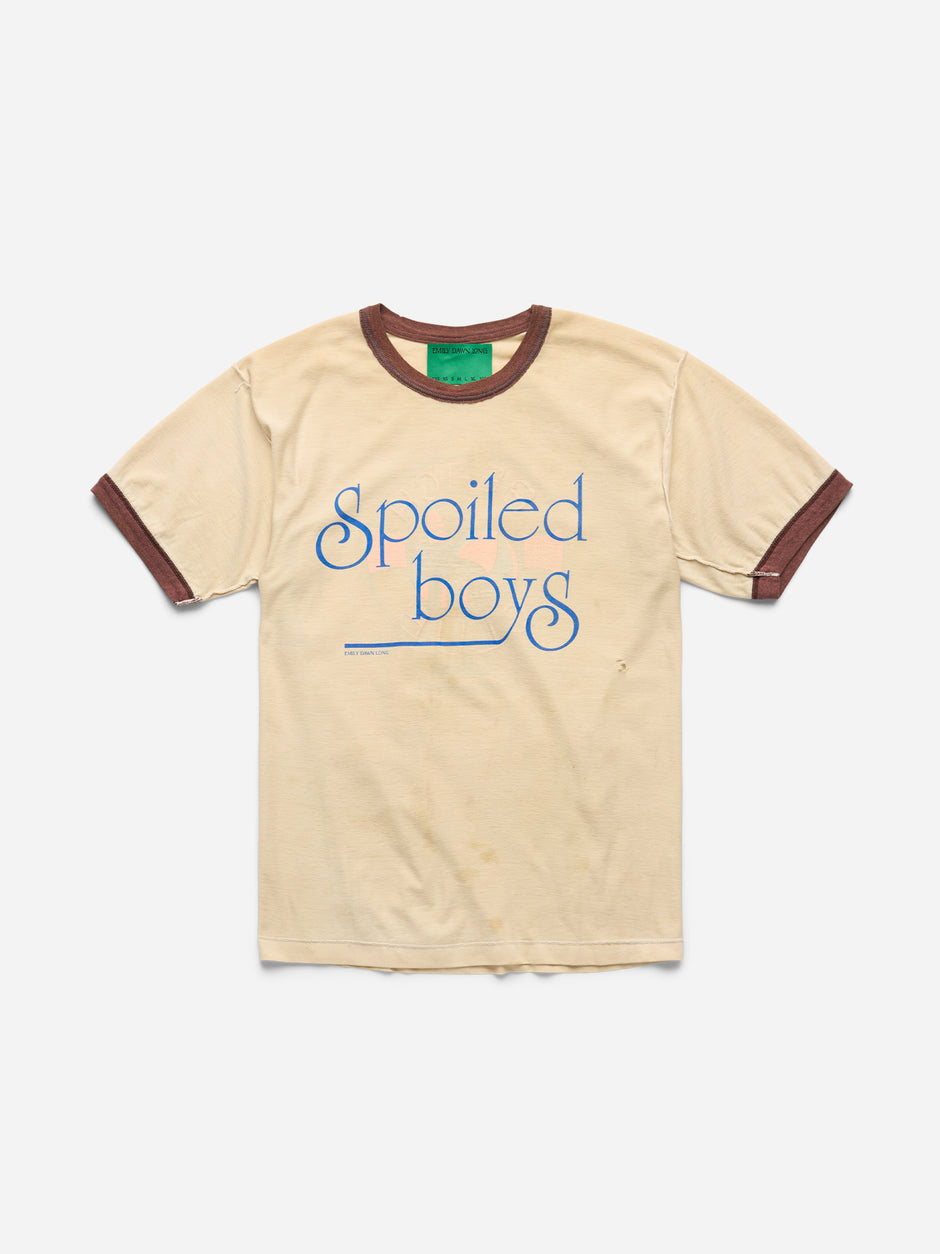 SPOILED BOYS - CREAM BROWN RINGER_M (r)
