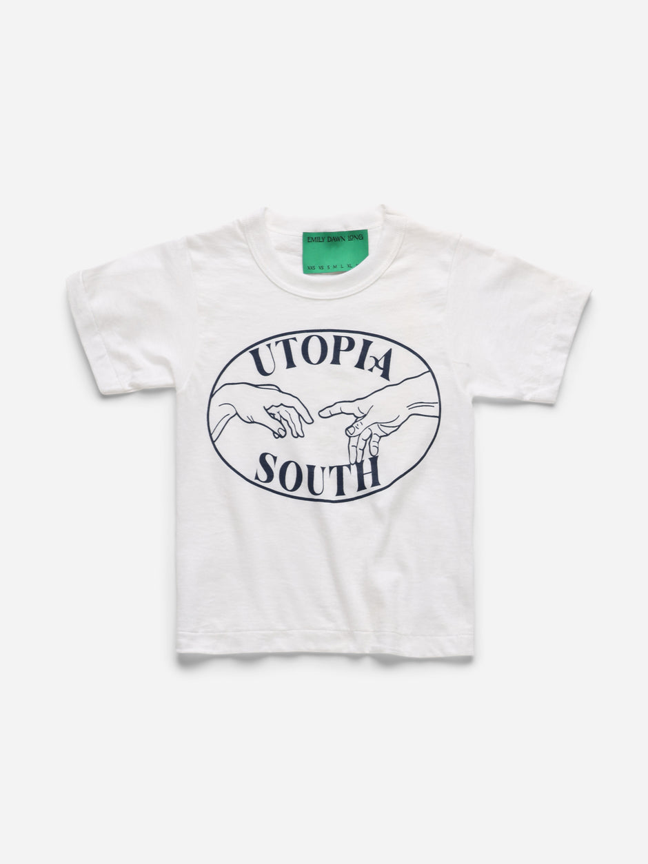 UTOPIA SOUTH - White Baby Tee_XXS (h)