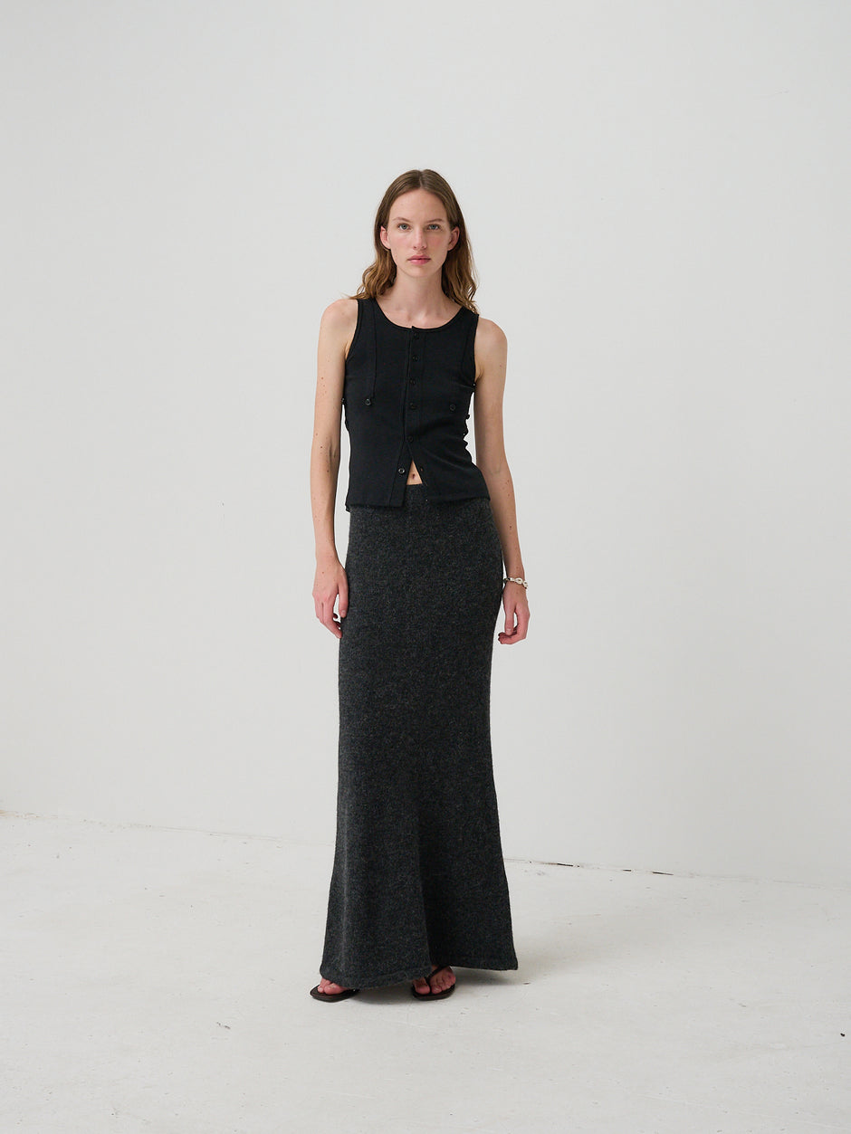 DIONE KNIT MAXI SKIRT - Wool