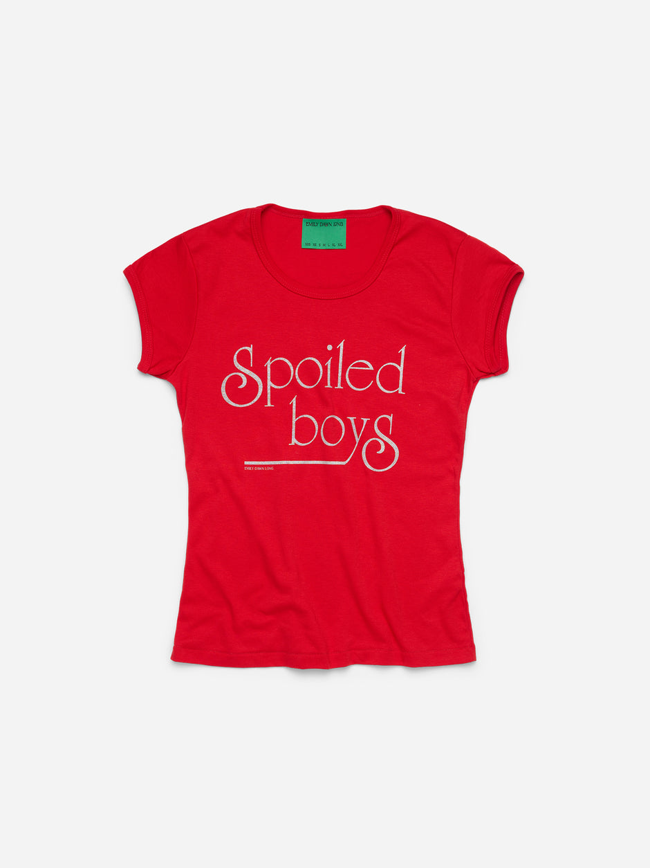 SPOILED BOYS - Women's Red Tee_M/L (d)