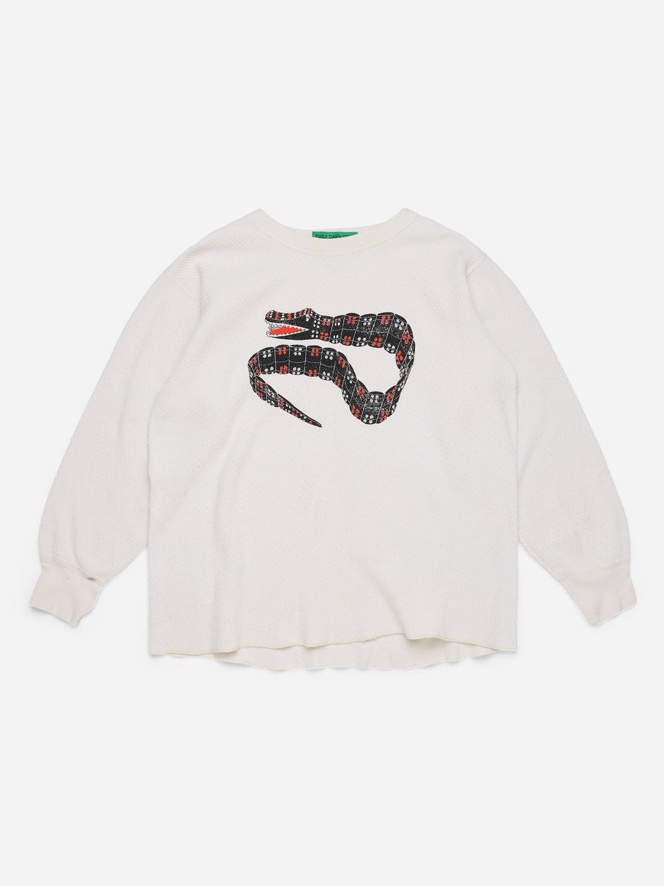 YEAR OF THE DRAGON - White Waffle Long Sleeve_L (n)