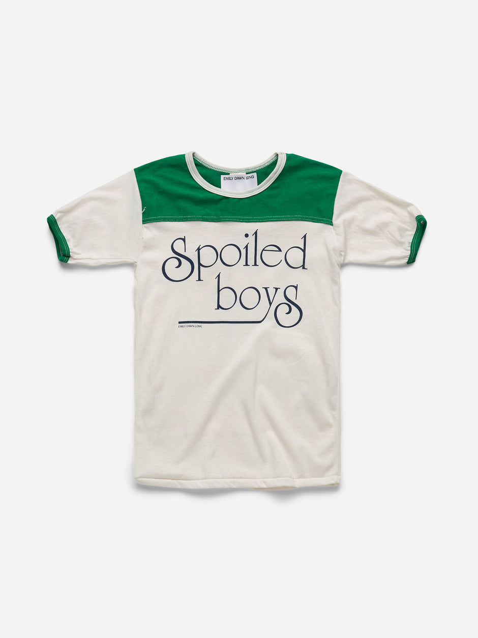 SPOILED BOYS - White Green Ringer_XS (a)