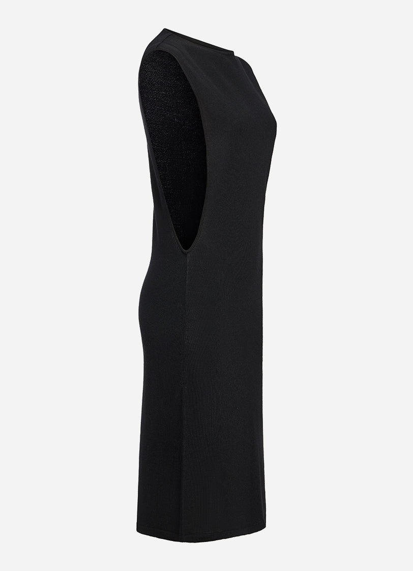 Milos Muscle Tee Dress - Black