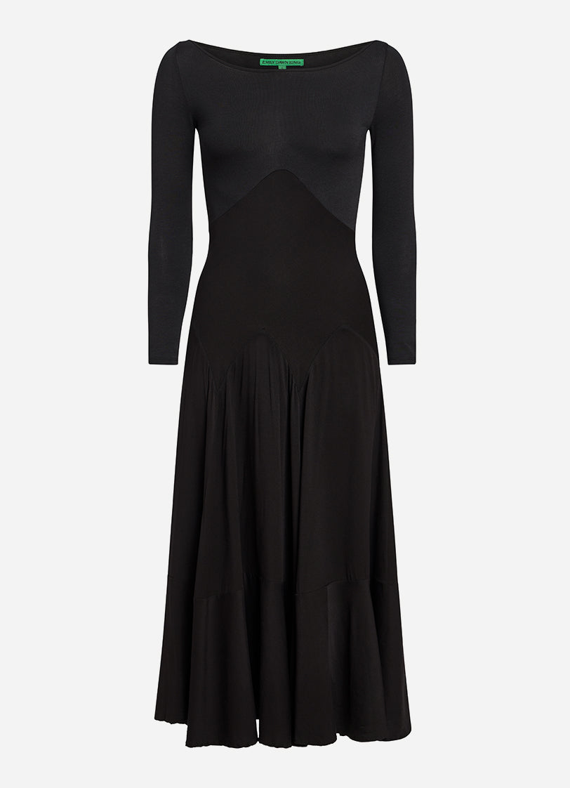 Dammit Janet Bracelet Sleeve Dress - Black