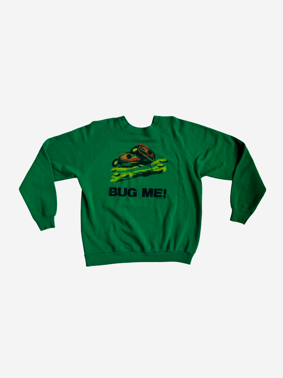 BUG ME - Vintage Tee Green Crew_M