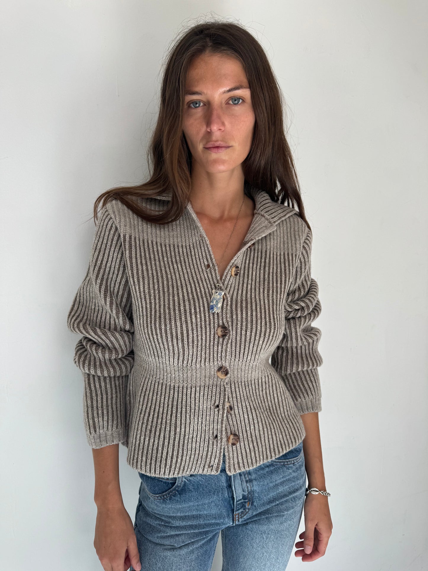 Marit Highland Wool Sweater - Soft Brown