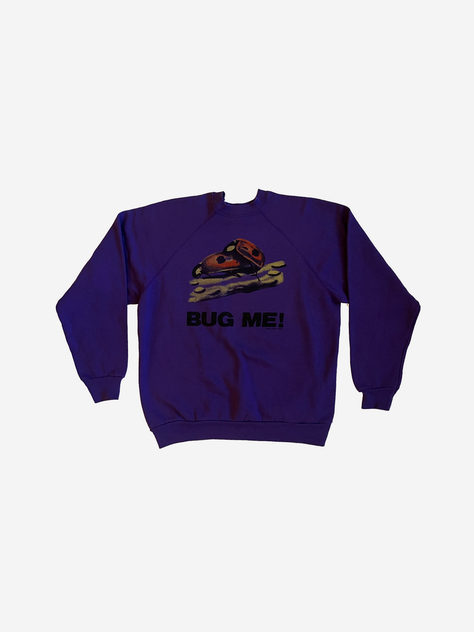 BUG ME - Purple Sweatshirt Crew Neck_large