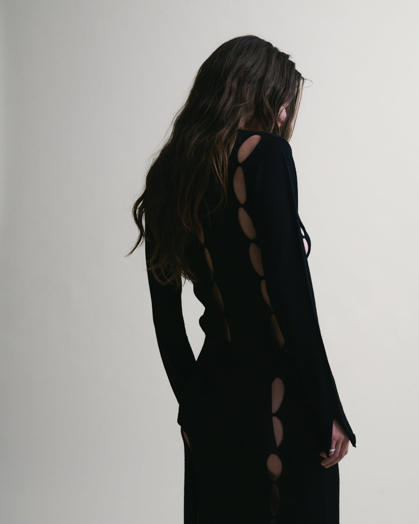 River Wool Skirt - Black