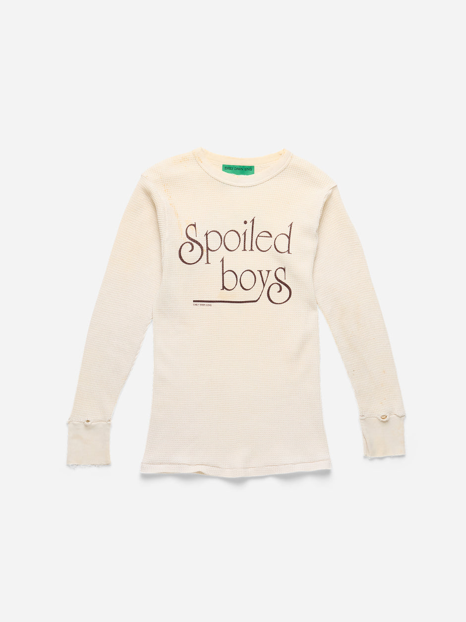 SPOILED BOYS White Waffle Thermal - Small
