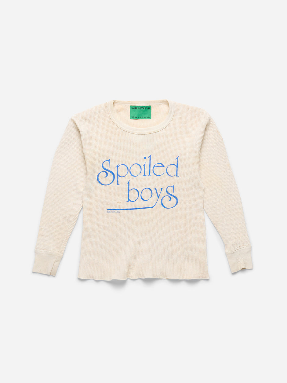 SPOILED BOYS White Waffle Thermal - XS