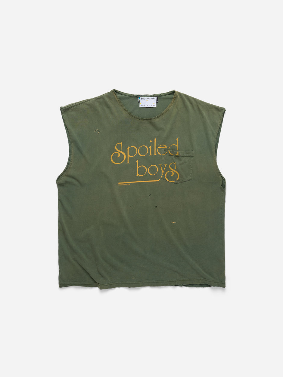 SPOILED BOYS - GreenSleeveless_XXL (F)