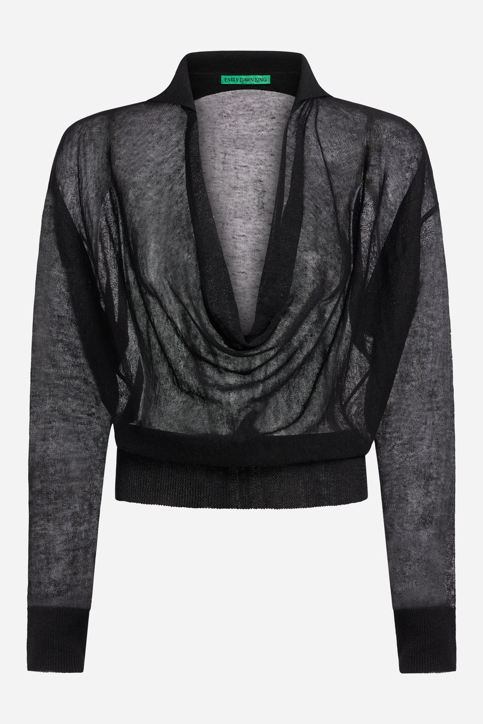 Drape Front Knit Polo - Silk Linen