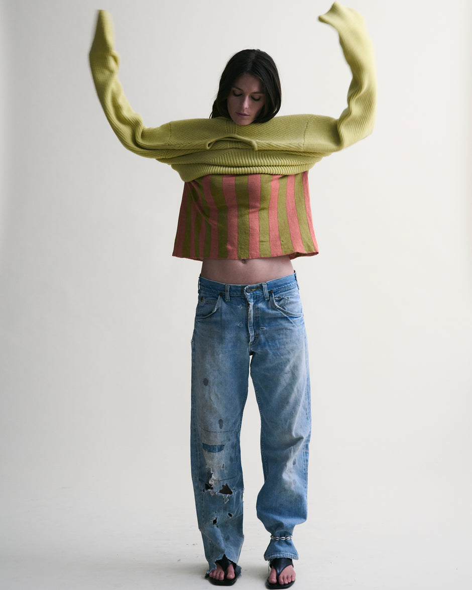 Carlington Stripe Shell - Silk + Linen