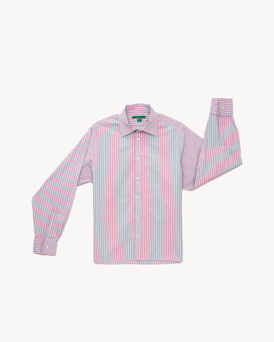 Jeff’s Shirt - 001 Pink + Blue Stripe