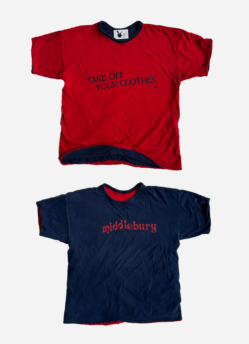 “TAKE OFF YOUR CLOTHES” - Dbl Red Medium
