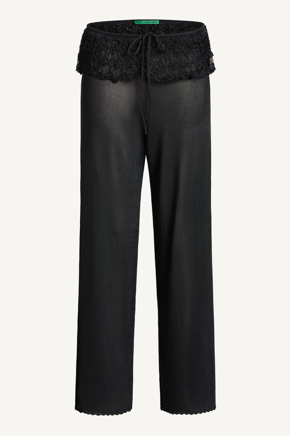 Ash Ruffle Pant - Black