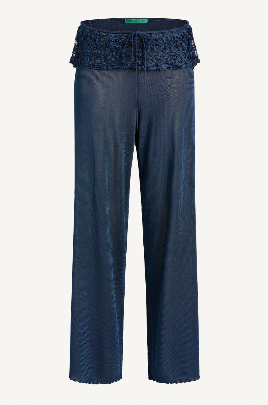 Ash Ruffle Pant - True Navy