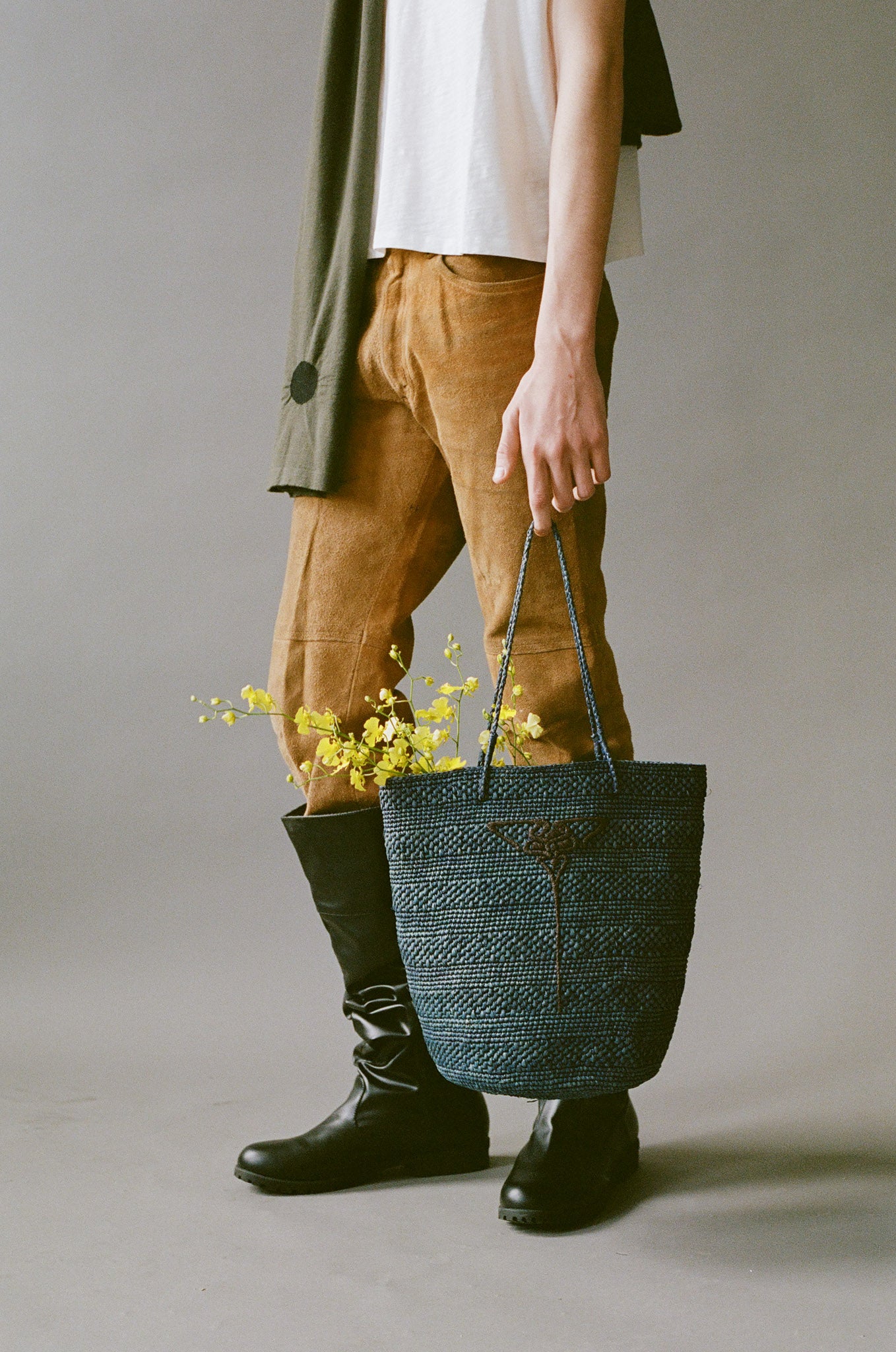 Phoebe's Blue Raffia Tote