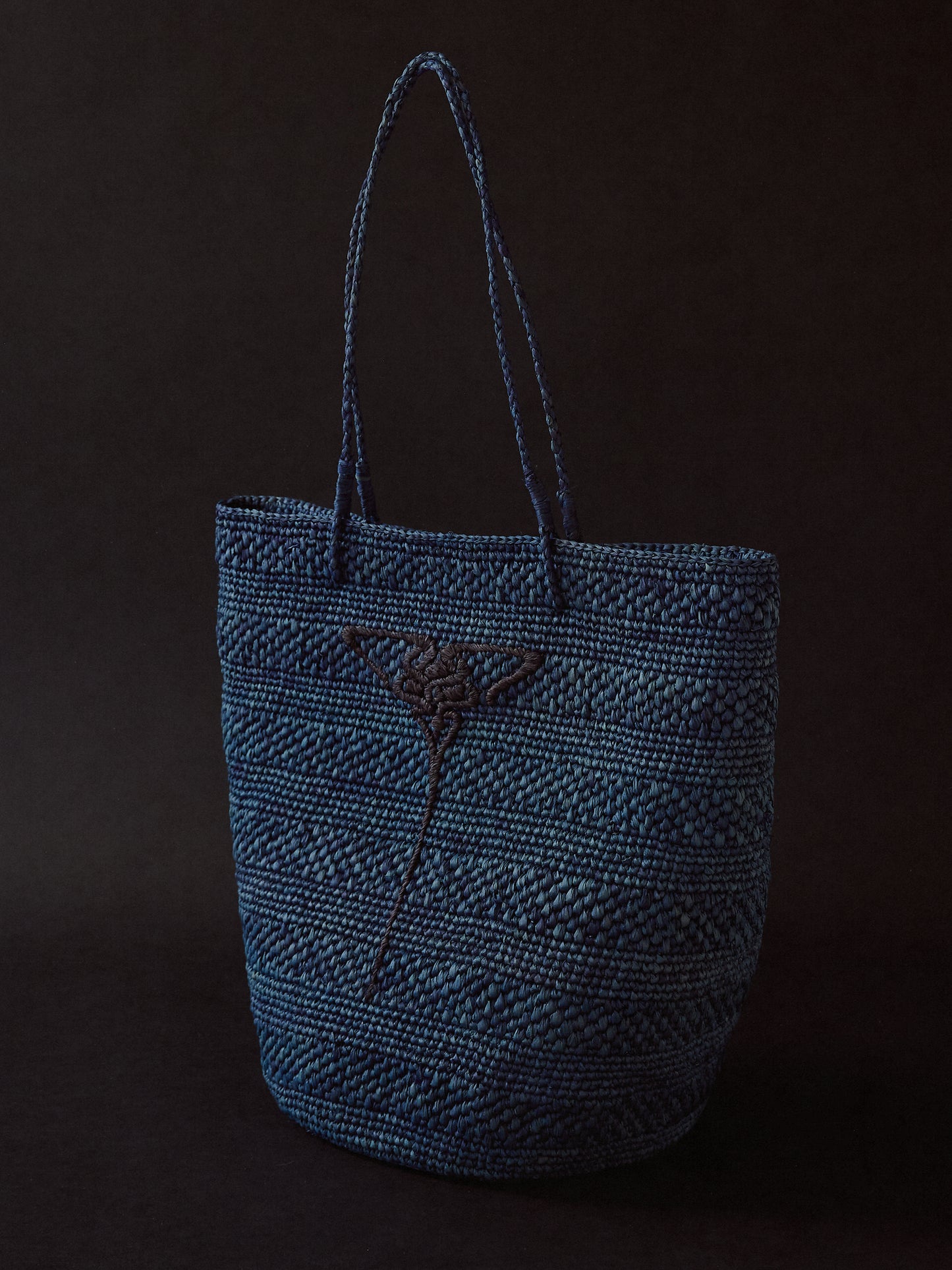 Phoebe's Blue Raffia Tote