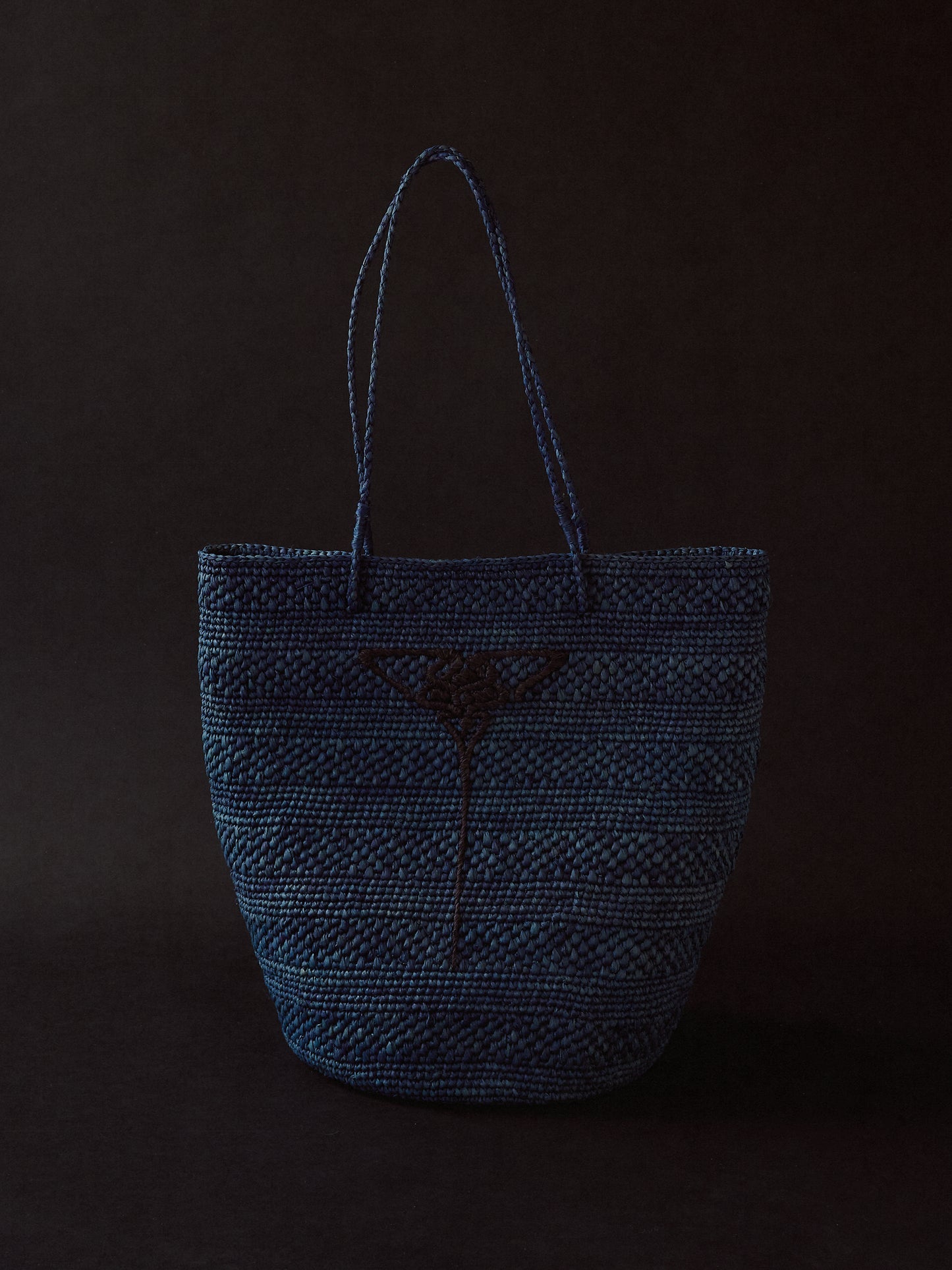 Phoebe's Blue Raffia Tote