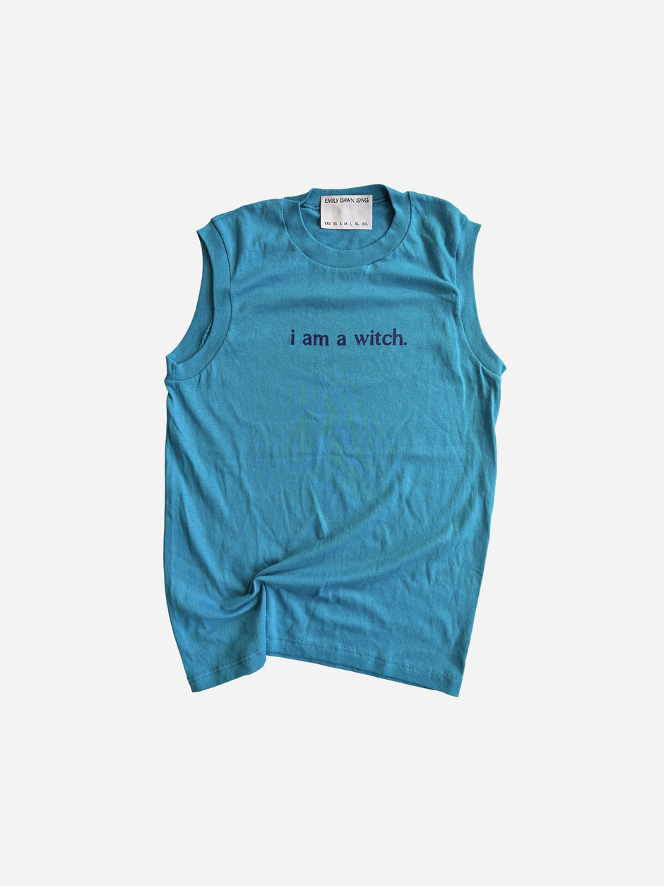 i am a witch. Teal Sleeveless - Small/Medium