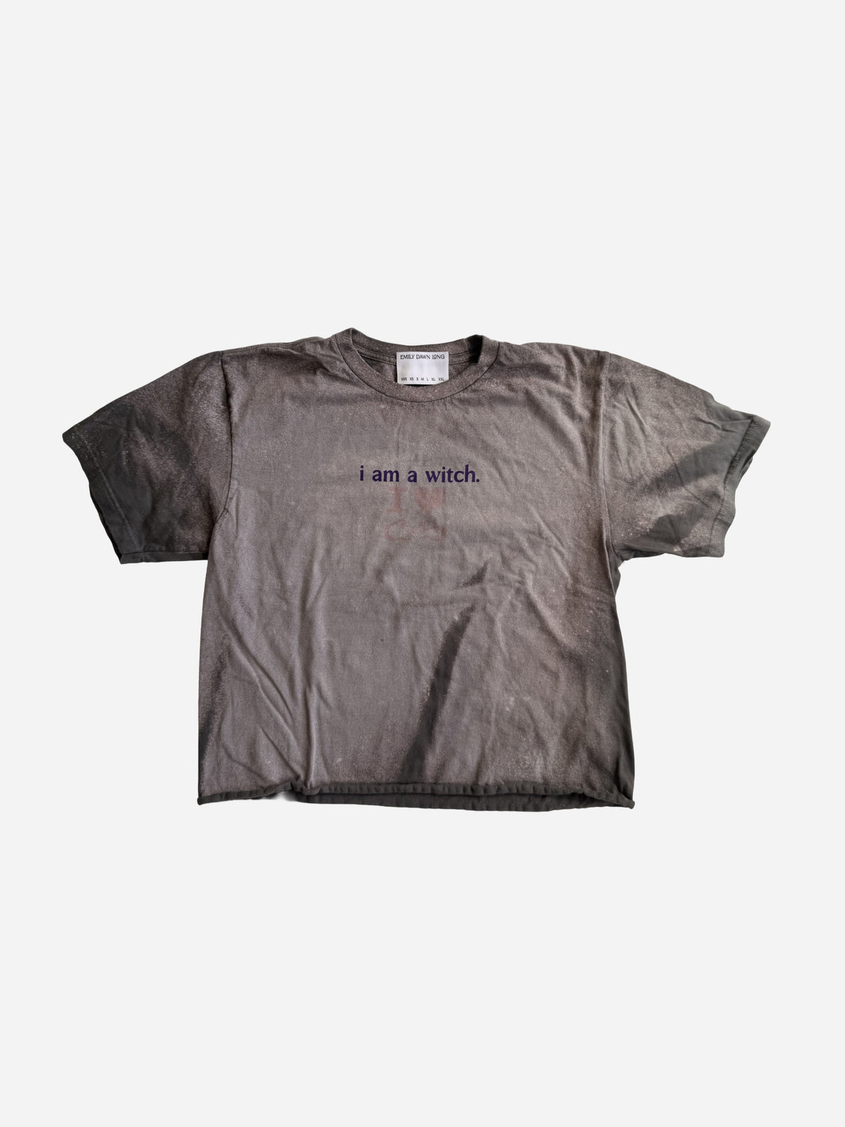 i am a witch. Bleached Black Cropped - Medium