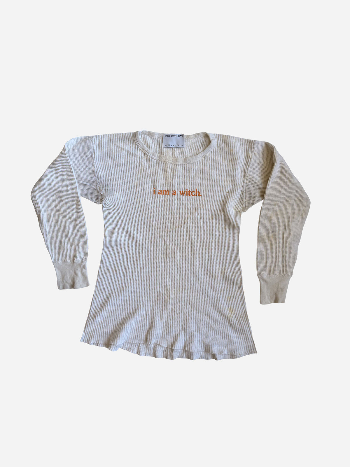 i am a witch. White Waffle Thermal - Medium