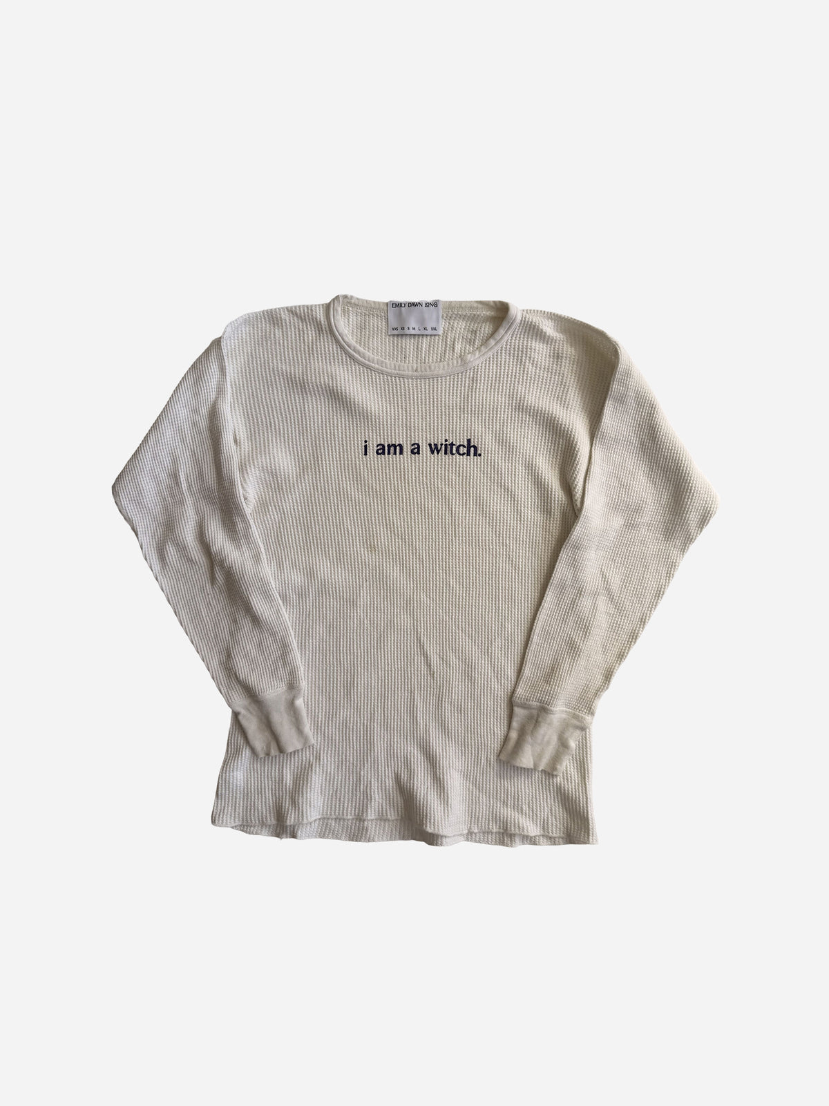 i am a witch. White Waffle Thermal - XXS/XS