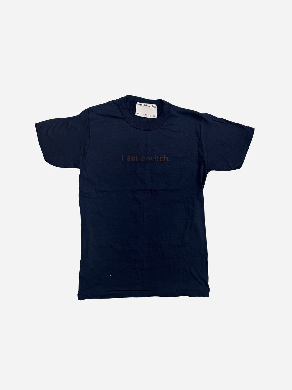 i am a witch. Navy Tee - Small
