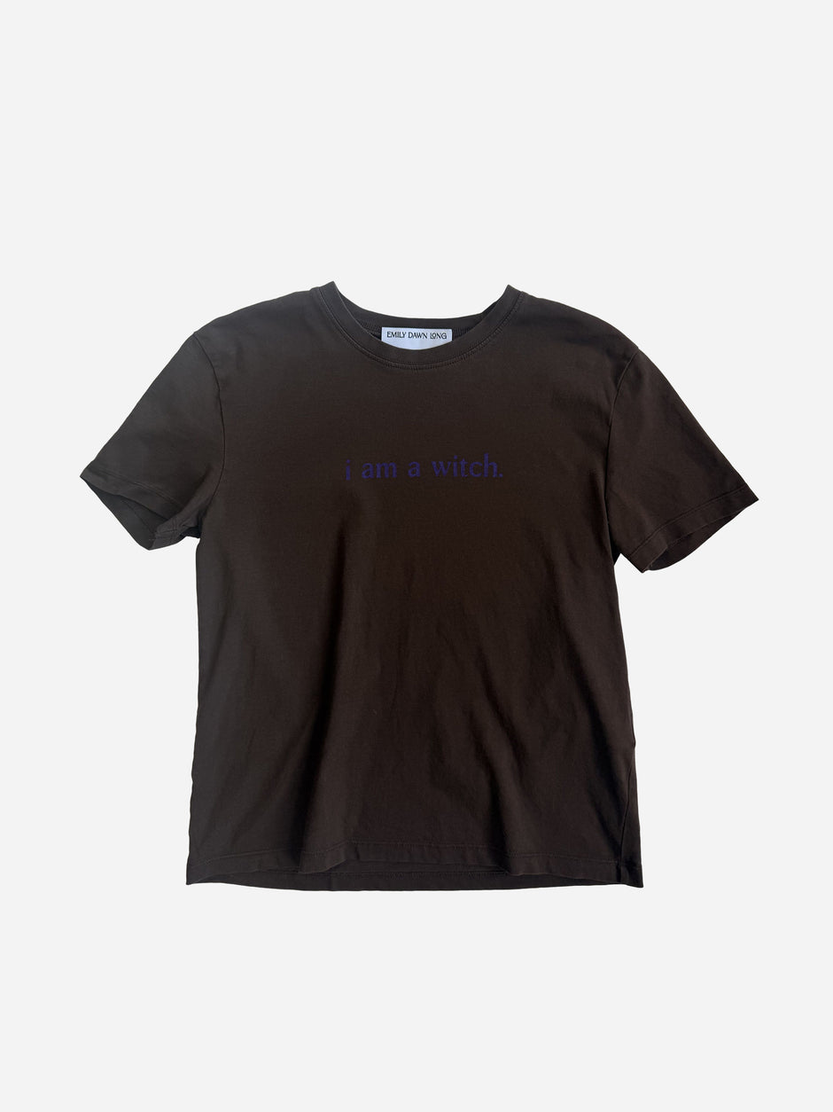 i am a witch. Brown Tee - Small