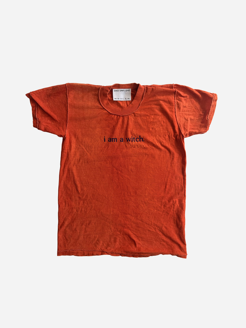 i am a witch. Orange Tee - Small