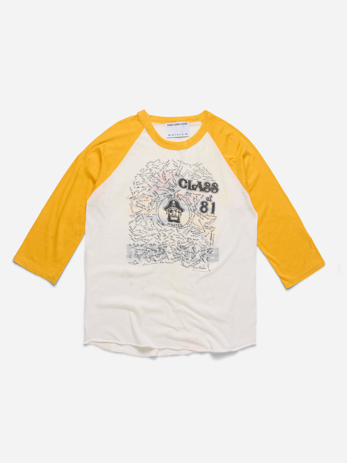 BUG ME! - White/Yellow Raglan_Class of 81_M (C3)
