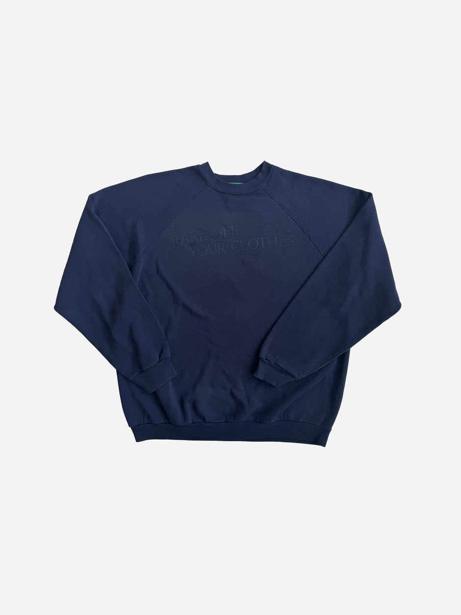“TAKE OFF YOUR CLOTHES” - Navy_M/L