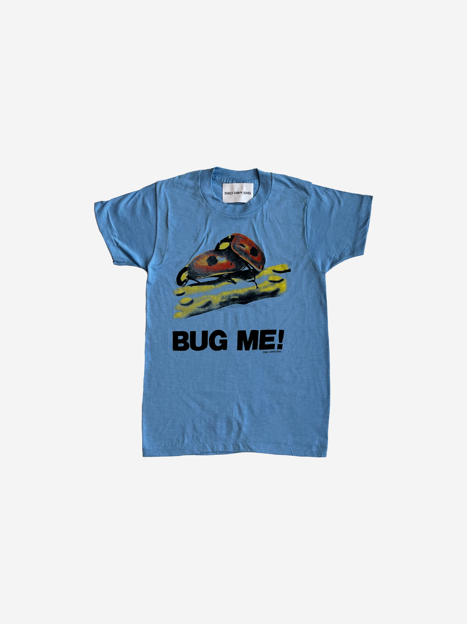 BUG ME  - Vintage Tee Darker Baby Blue_XS