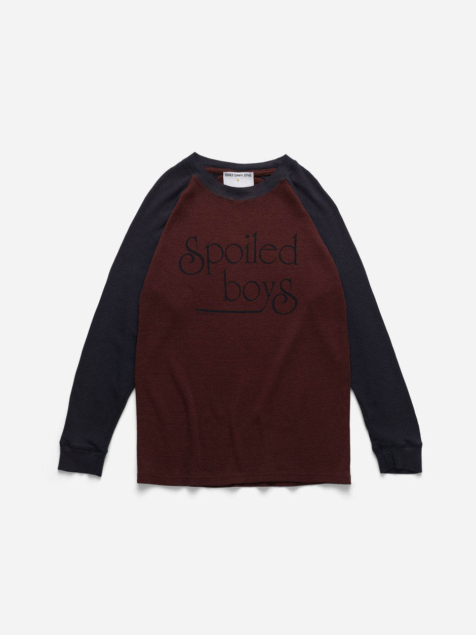SPOILED BOYS - Rust Blue Raglan Thermal_M/L (k)