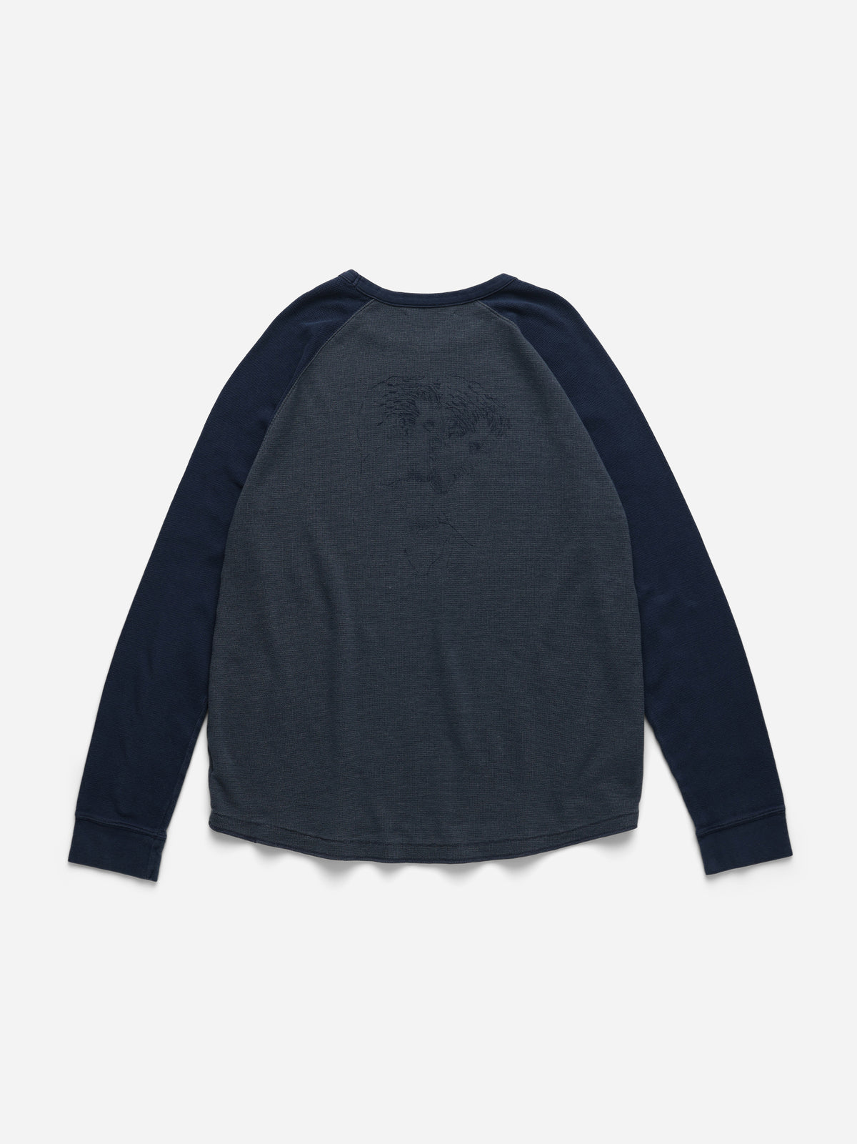 SPOILED BOYS - Navy Grey Waffle Thermal Raglan_L (o)