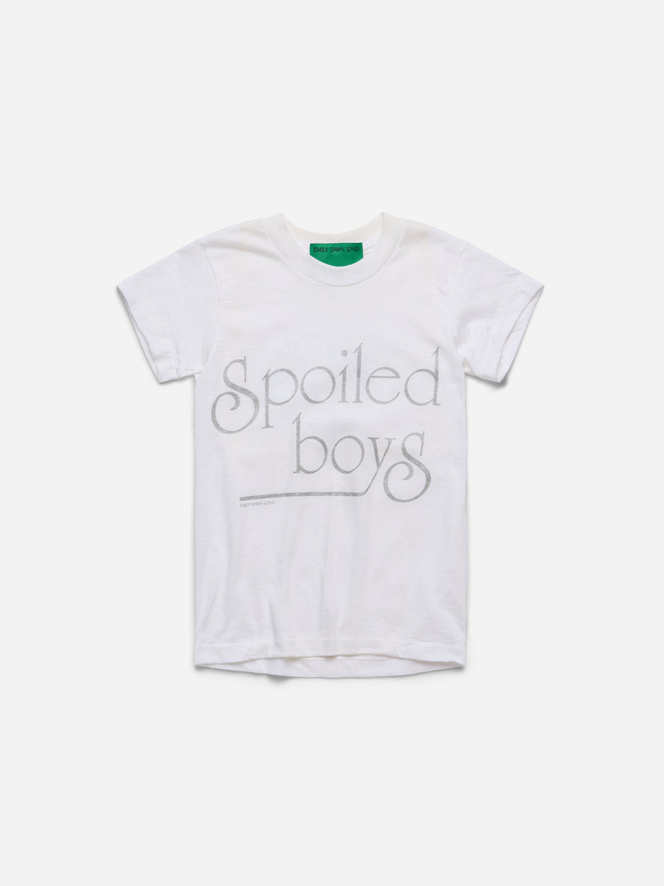 SPOILED BOYS - White Baby Tee_XXS (l)