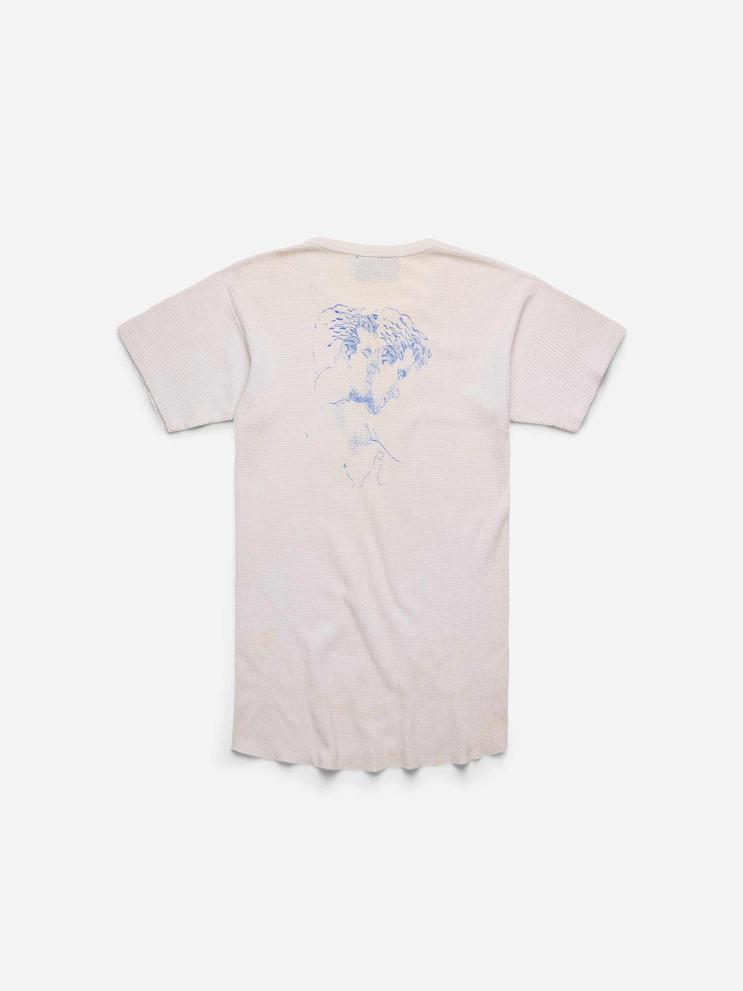 SPOILED BOYS - White Waffle Thermal Tee_Blue_M (jj)
