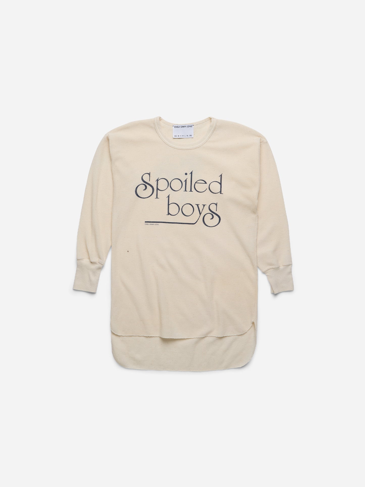 SPOILED BOYS - White Waffle Thermal_Navy_M (ll)