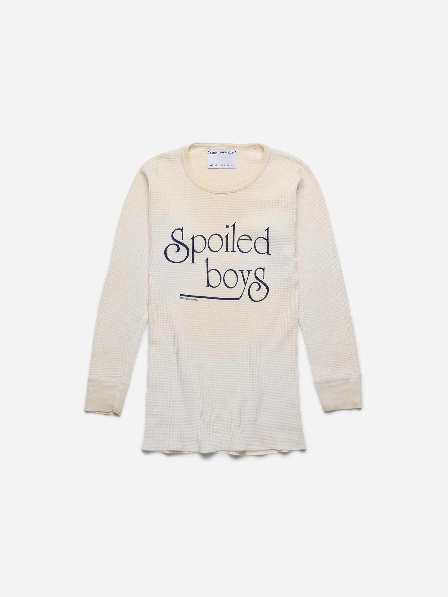 SPOILED BOYS - White Waffle Thermal_Navy_S (mm)